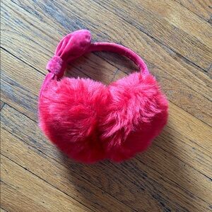 Cozy Red Furry Earmuffs